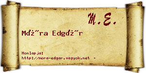 Móra Edgár névjegykártya